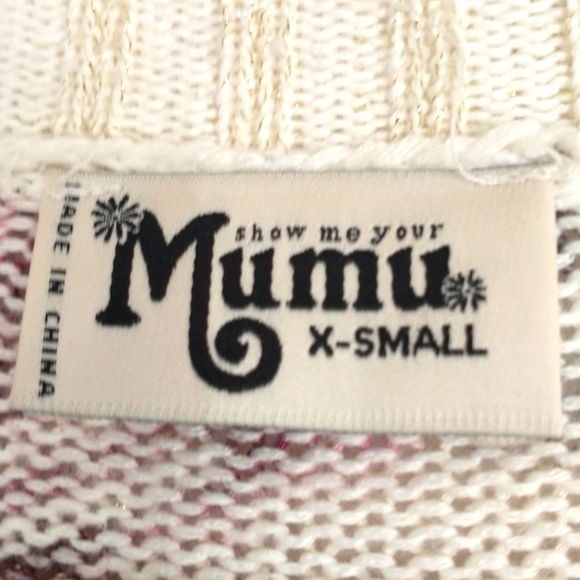 Show Me Your MuMu Oversized Fairycore  90's Grunge Crop Sweater XS Retro - Picture 5 of 8